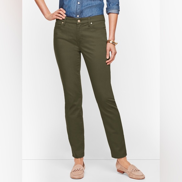 Talbots Slim Ankle Jean Olive Green Women’s size 6 P 6 Petite - Picture 1 of 16